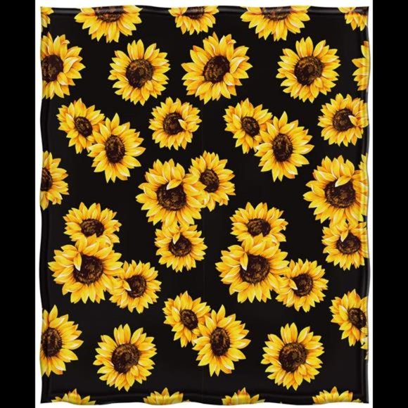Sunflower Gifts Blanket, Double Sided Print Throw Soft Warm Lightweight 50"x60" - Picture 2 of 6